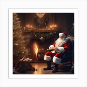 Christmas Santa 15 Art Print