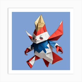 Paris Olympic mascot Origami style Art Print