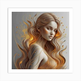 Golden Girl 1 Art Print