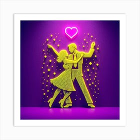 A man and a woman dancing 1 Art Print