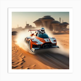 Star Wars Racing Car Art Print
