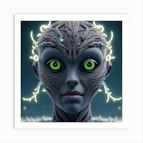 Alien Face 2 Art Print