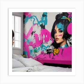 Graffiti Girl Art Print