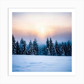 Abstract Landscape Showcasing The Battle Between Winters Chill And The New Years Promise Sun Rays (3) Art Print