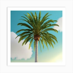 Leonardo Phoenix A Majestic Palm Tree Stands Tall Against A Vi 3 Art Print