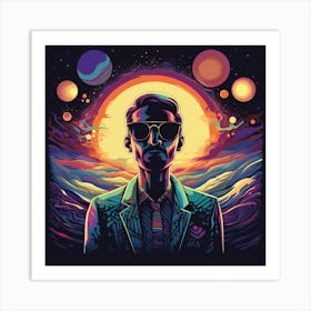 Man In Space Art Print