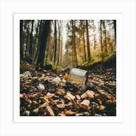 Trash In The Forest 5 Art Print