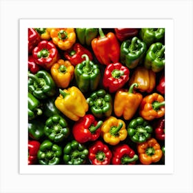 Colorful Peppers 34 Art Print