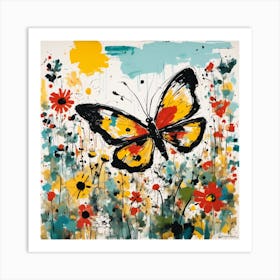 Playful Watercolour Butterfly I Art Print