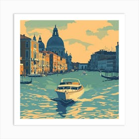 A Venice With Grand Canal Lofi Illustration 1720474664 3 Art Print