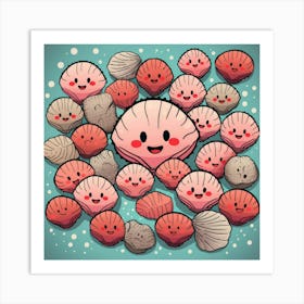 Cute Seashells 1 Art Print