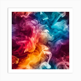 Colorful Smoke Background 9 Art Print