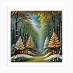 Christmas Path Art Print