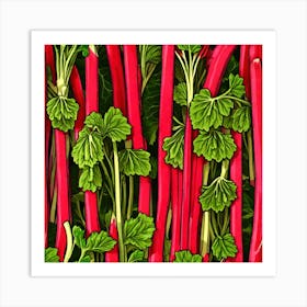 Rhubarb As A Frame (83) Art Print