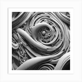 Spiral Paper Sculpture Art Print