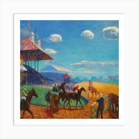 Horse Races Art Print