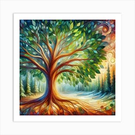 Colored Tree Art Print