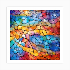 Stained Glass Background 3 Art Print