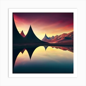 Abstract Landscape - Abstract Stock Videos & Royalty-Free Footage 3 Art Print