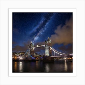 Tower Bridge At Night Art Print