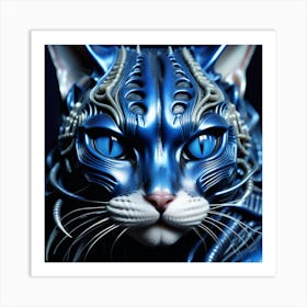 Blue Cat 2 Art Print