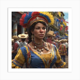 Colombian Festivities Trending On Artstation Sharp Focus Studio Photo Intricate Details Highly (34) Art Print