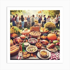 Thanksgiving Table 2 Art Print