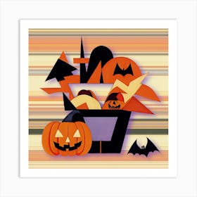 Halloween Basket Art Print