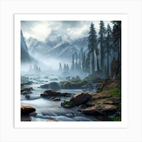 Mountain Stream Art Print