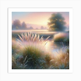 Sunrise Over The Pond Art Print