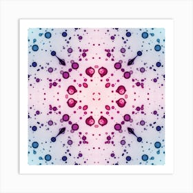 Pink Alcohol Ink Flower Pattern 3 Art Print