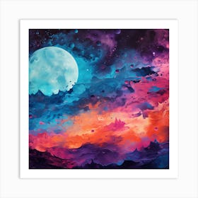 Abstract Space Painting 1 Art Print