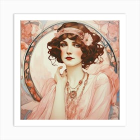 Lady In Pink Art Print