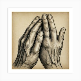 Praying Hands Art Print