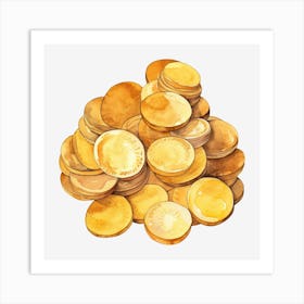 Gold Coins 5 Art Print