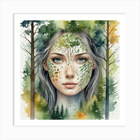 Forest Girl Art Print