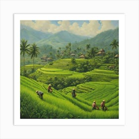 Rice Fields In Bali 1 Art Print