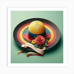 Ecuador Hat Art Print