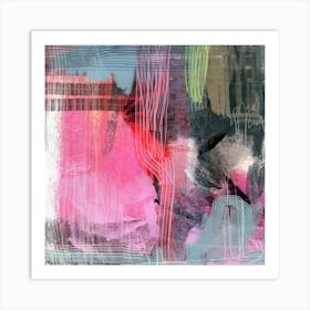 Bold Abstract Print "Sydney" Pink, Multi-Colour, Statement Home Decor, Maximalist, Modern, Contemporary Art Print