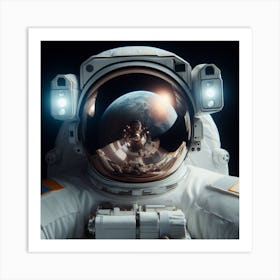 Astronaut In Space 1 Art Print