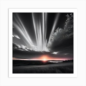 Sunset Over The Prairies Art Print