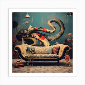 Asian Inspired Living Room Art Print