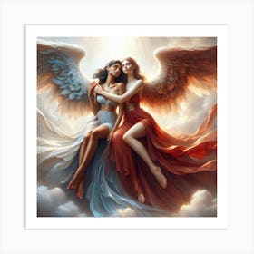 Angels In The Sky 1 Art Print