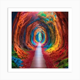 Rainbow Tunnel Art Print