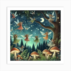 Fairies dancing 3 Art Print