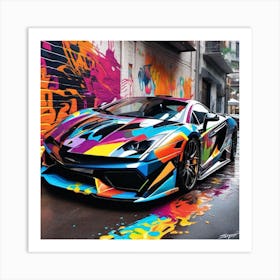 Colorful Lamborghini 6 Art Print