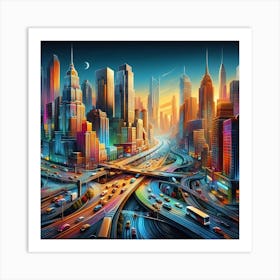 Futuristic Cityscape 17 Art Print