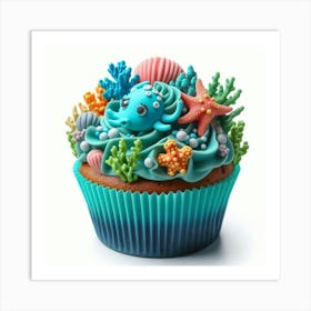 Under The Sea Cupcake 1 Art Print