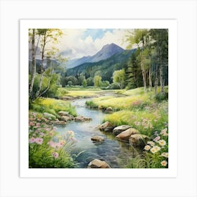 Mountain Stream 2 Art Print