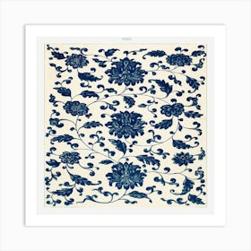 Chinese Blue And White Art Print